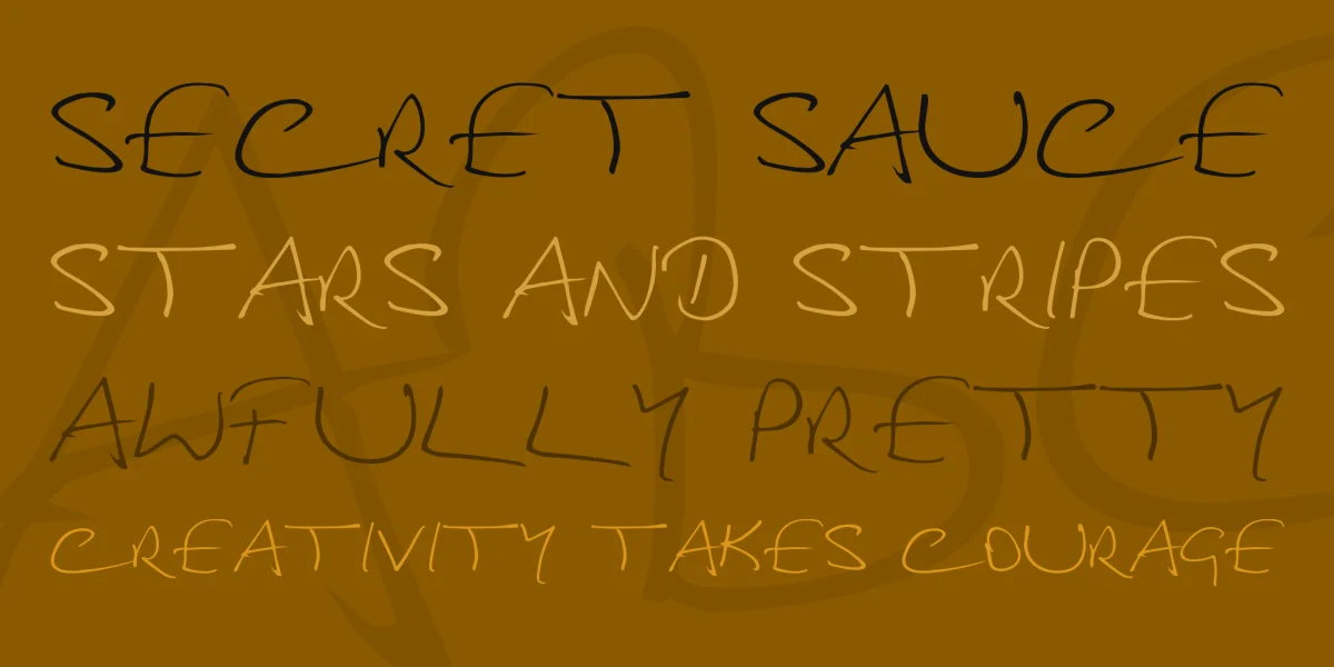 Douglas Adams Hand Font preview 2