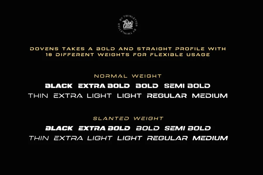 DOVENS Personal Use Font Family preview 2