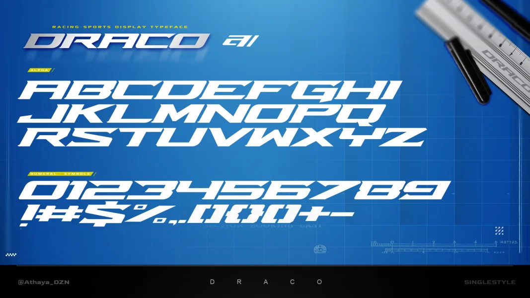 Draco Font preview 2