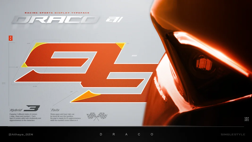 Draco Font preview 3