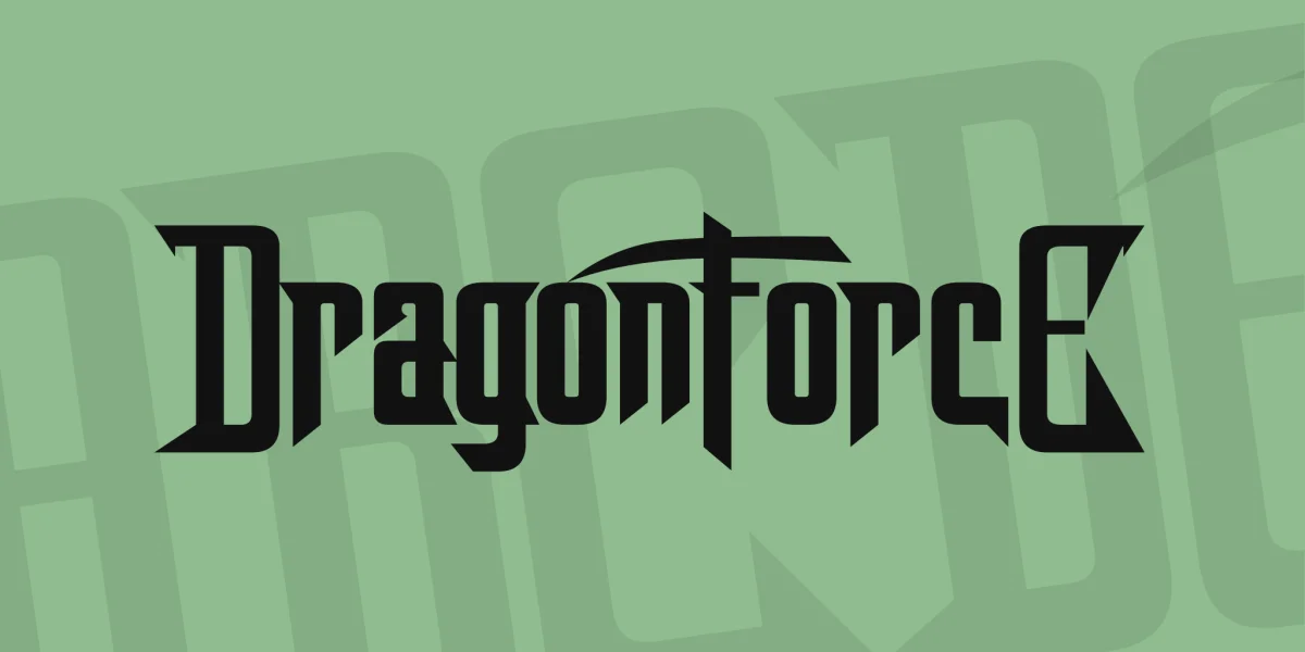 DragonForcE Font preview 2