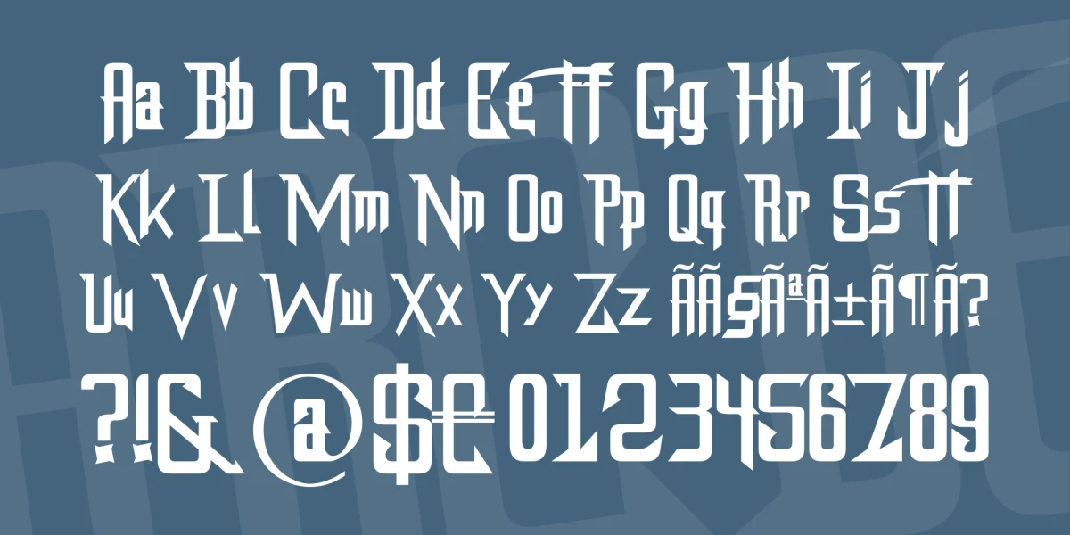 DragonForcE Font preview 4