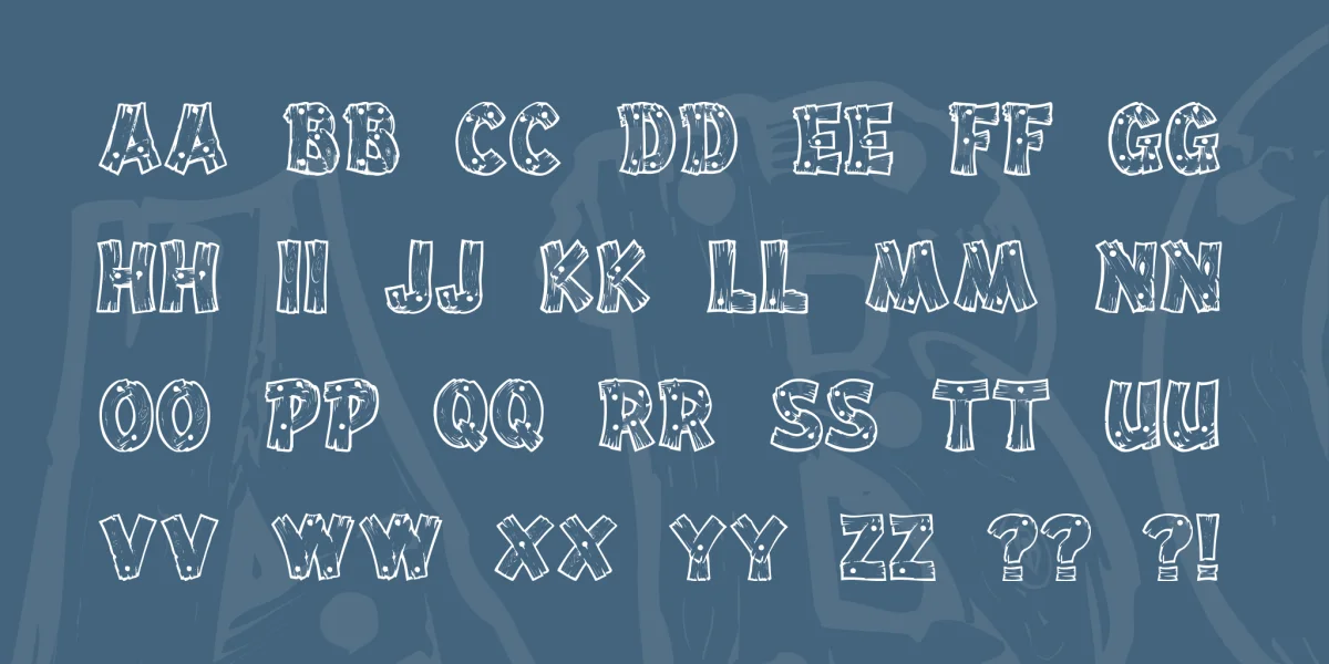 Drift Wood Font preview 2