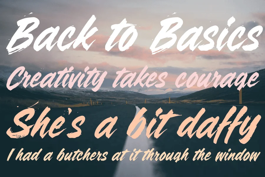 Driftline Font preview 2
