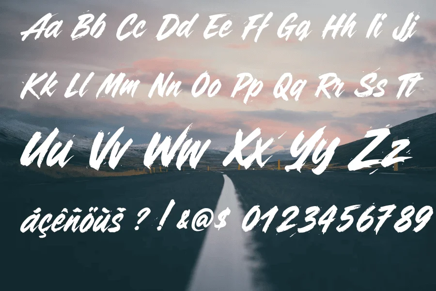 Driftline Font preview 4