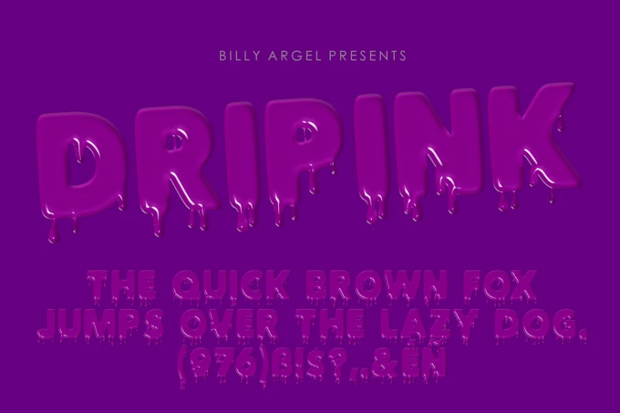 DRIPINK PERSONAL USE Font preview 11