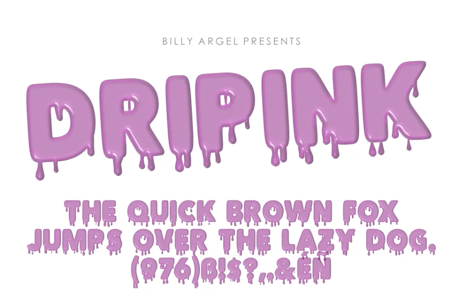 DRIPINK PERSONAL USE Font preview 13
