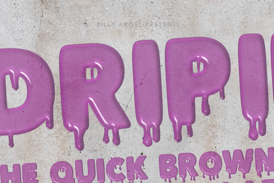 DRIPINK PERSONAL USE Font preview 2