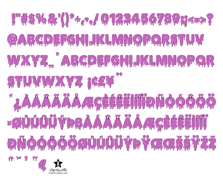 DRIPINK PERSONAL USE Font preview 3