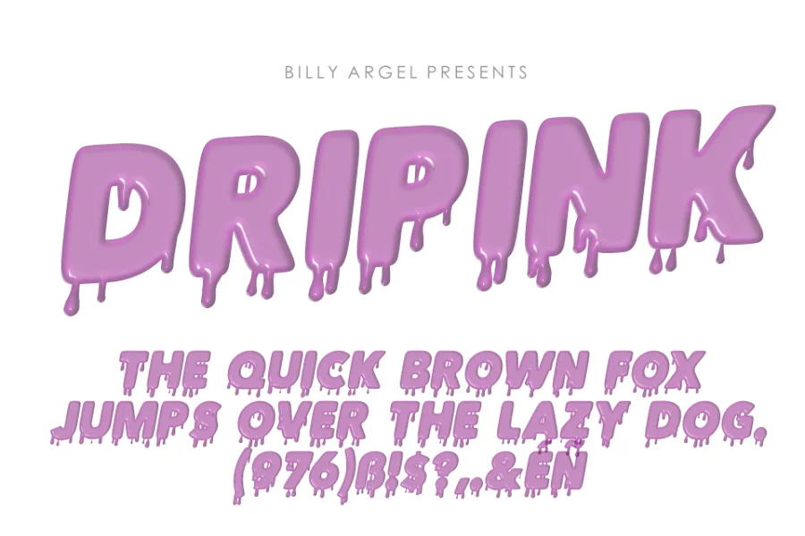 DRIPINK PERSONAL USE Font preview 4