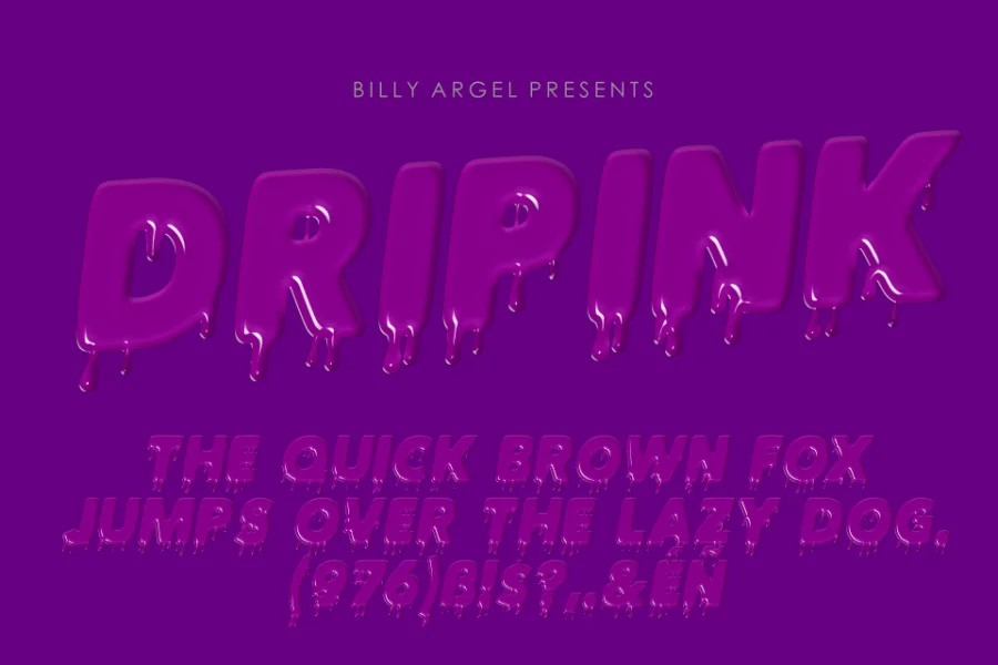 DRIPINK PERSONAL USE Font preview 7