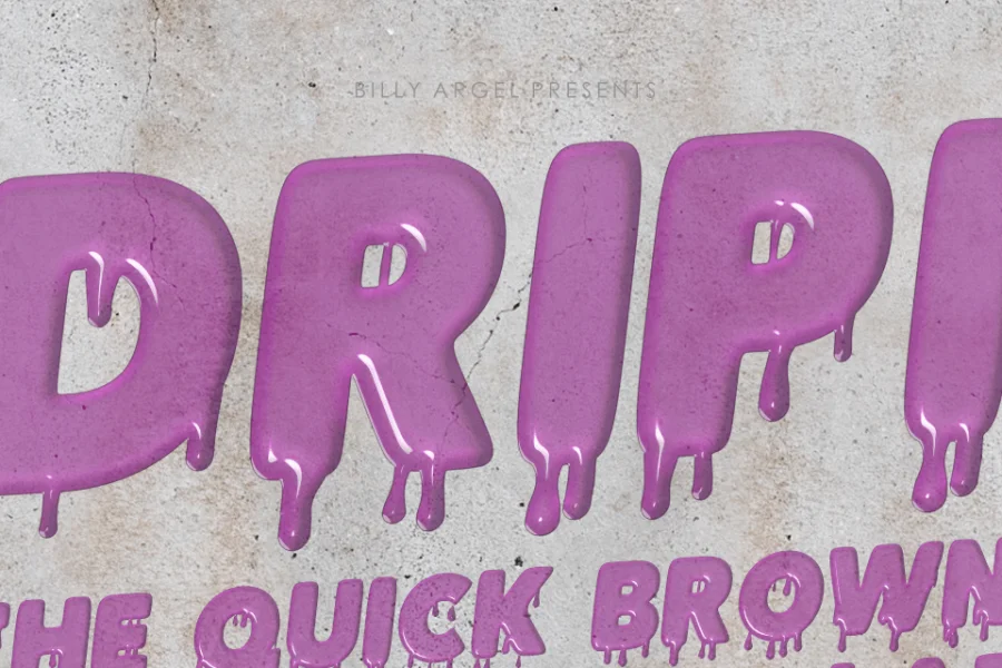 DRIPINK PERSONAL USE Font preview 8