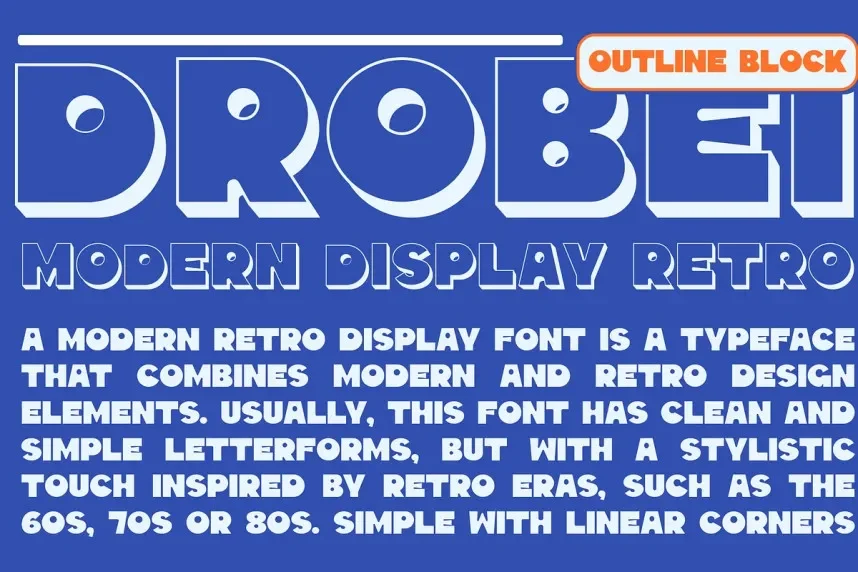 Drobei Font preview 3