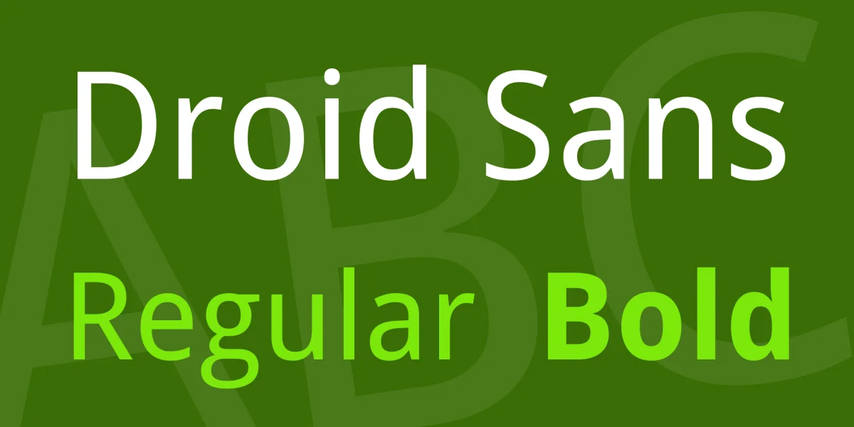 Droid Sans Font Family