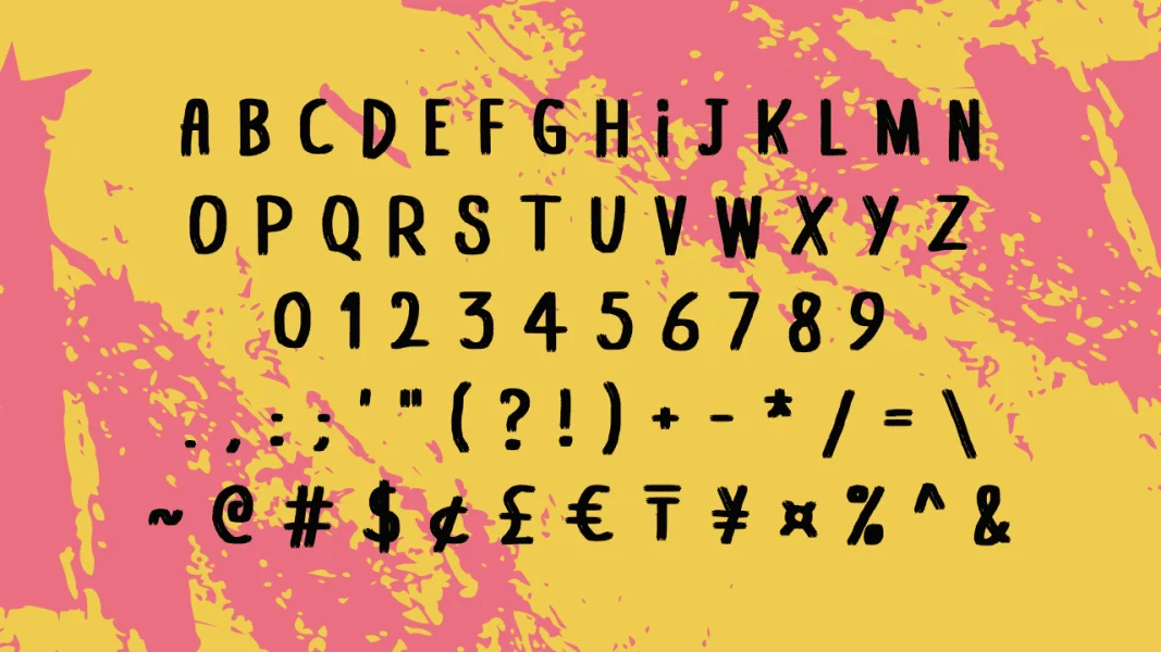 Drybrush Font preview 3
