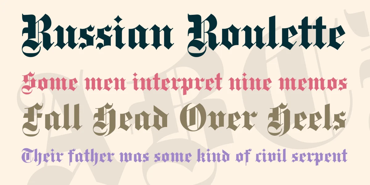 DS Fette Gotisch Font preview 2