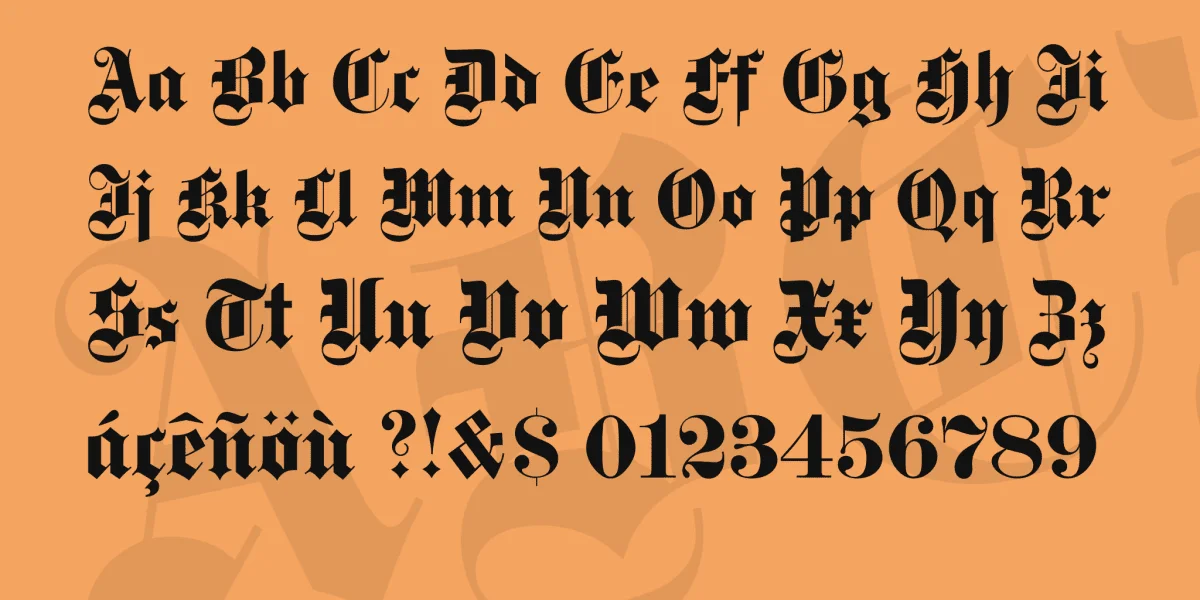 DS Fette Gotisch Font preview 4