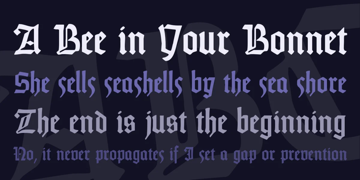 DS Weiss-Gotisch Font Family preview 2