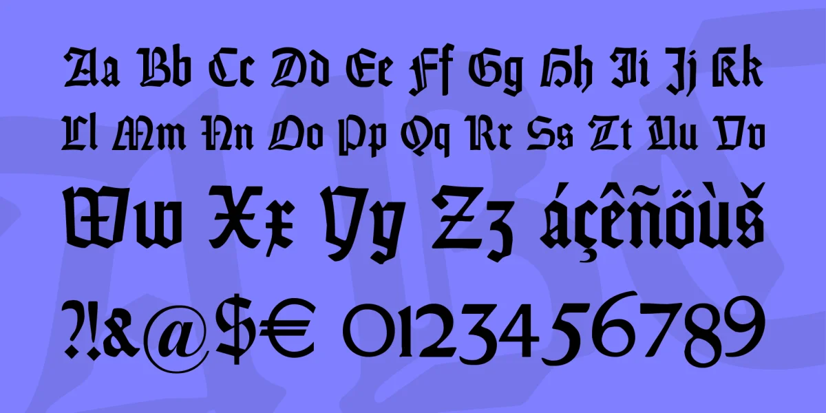 DS Weiss-Gotisch Font Family preview 4