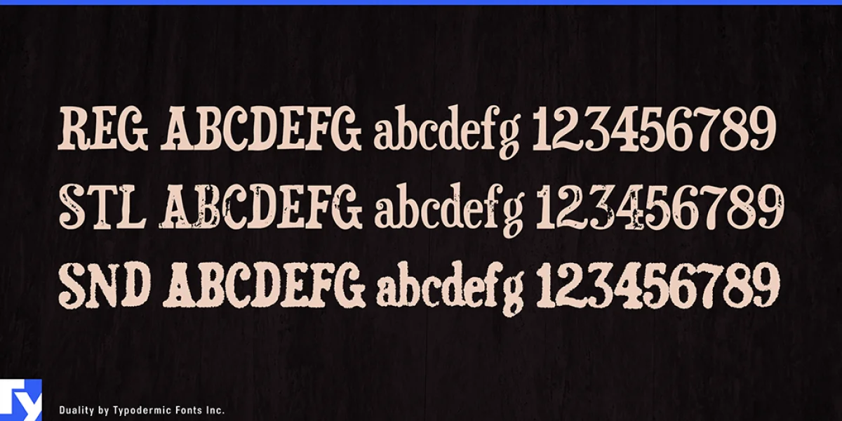 Duality Font preview 4