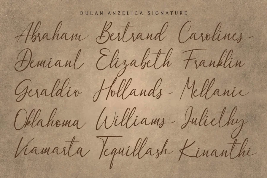 Dulan Anzelica Font preview 5