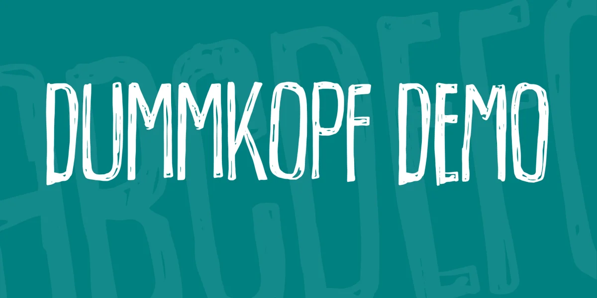 Dummkopf DEMO Font preview 5