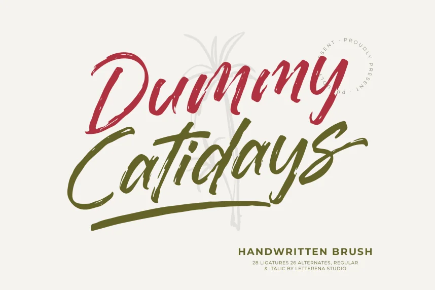 Dummy Catidays – Handwritten Brush Font