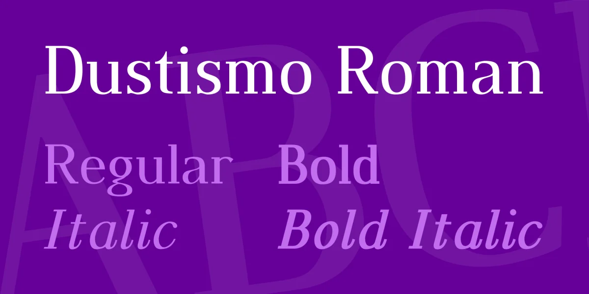 Dustismo Roman Font Family