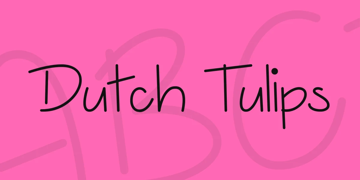 Dutch Tulips Font preview 2