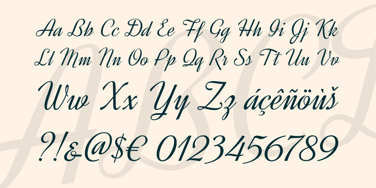 Dynalight Font preview 4