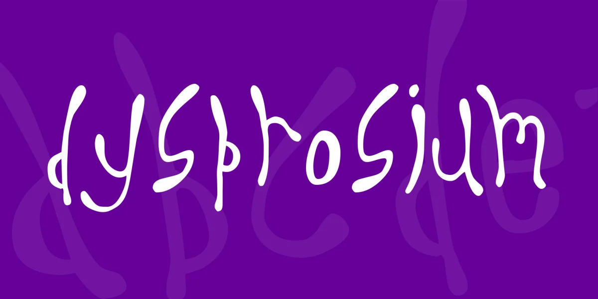 Dysprosium Font