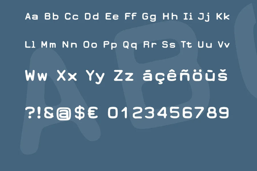 Earth 2073 Font preview 4