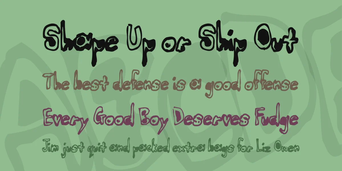 Earwax Font preview 2