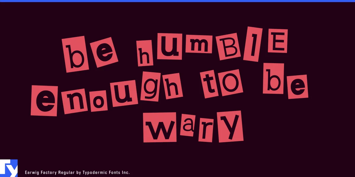 Earwig Factory Font preview 3