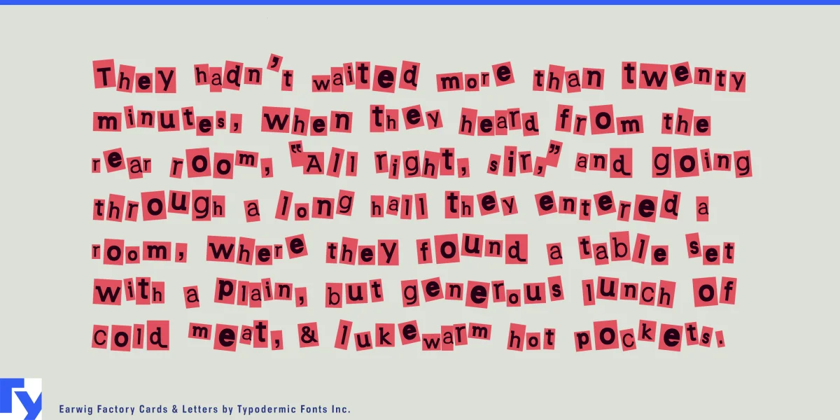Earwig Factory Font preview 6