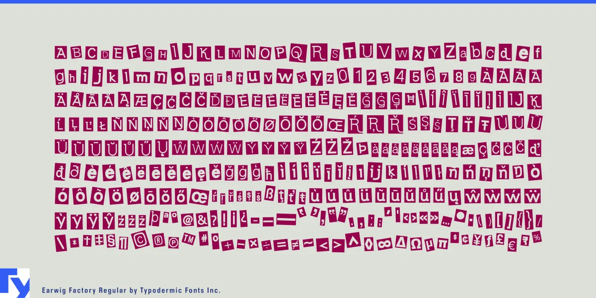 Earwig Factory Font preview 7