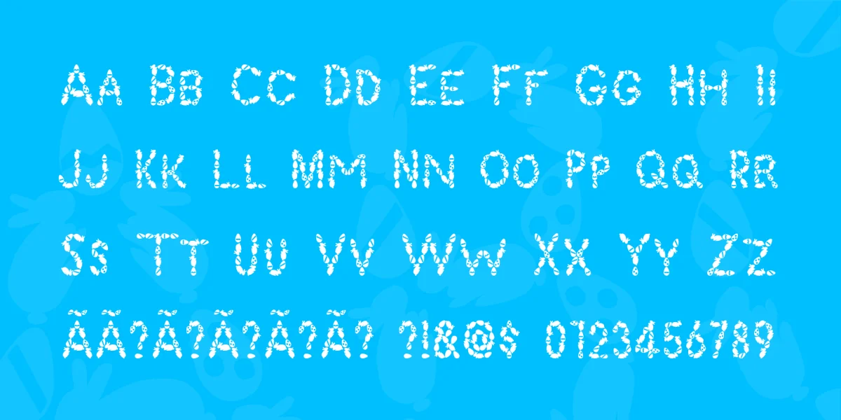 Easter Bunny Font preview 2