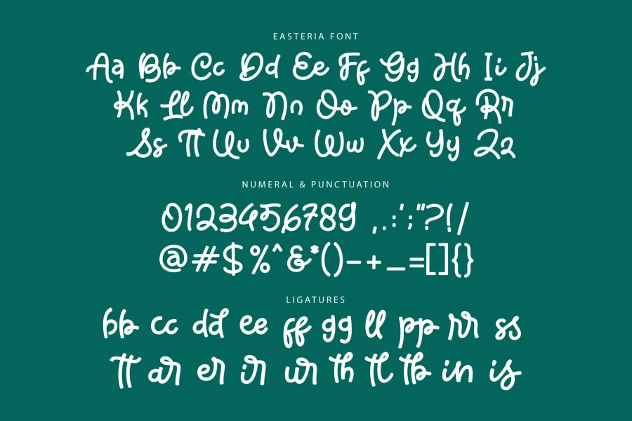 Easteria Font preview 8