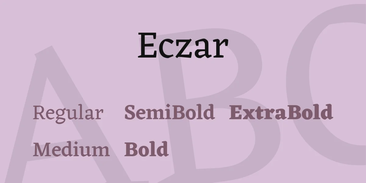 Eczar Font Family