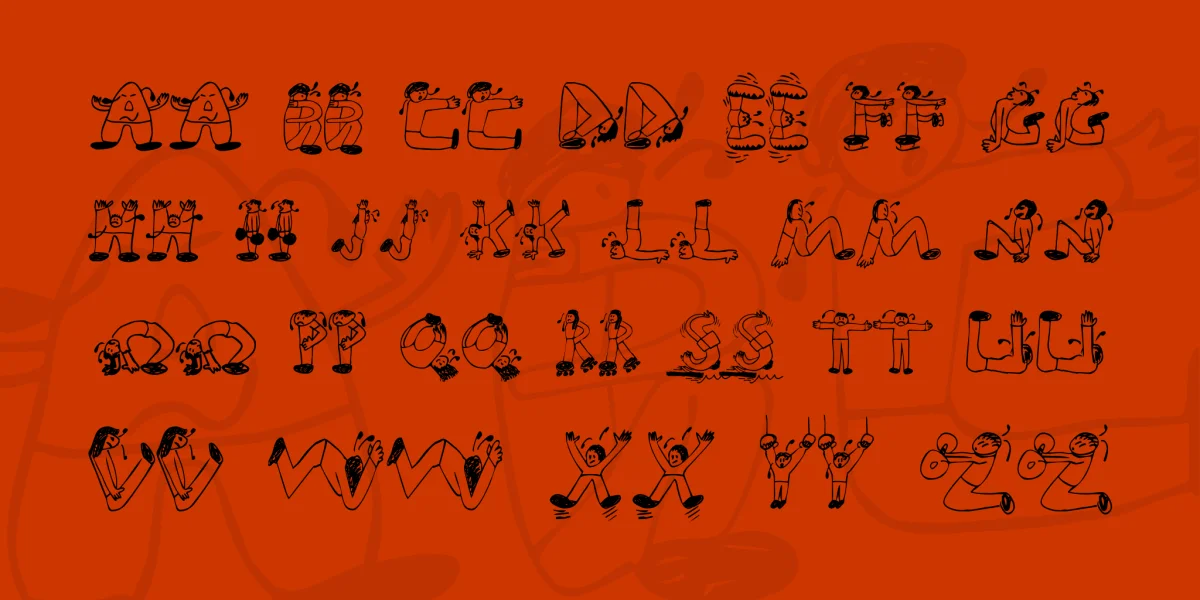 EDB Sweatin' It Font preview 2