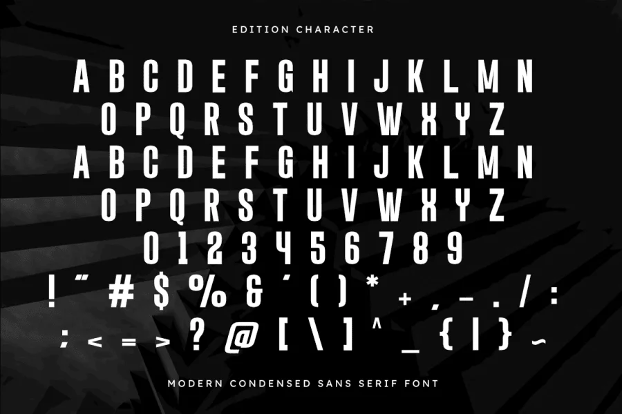Edition Font preview 2