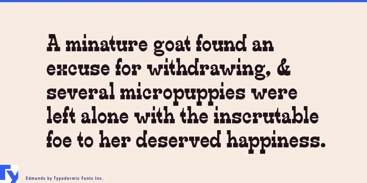Edmunds Font Family preview 3