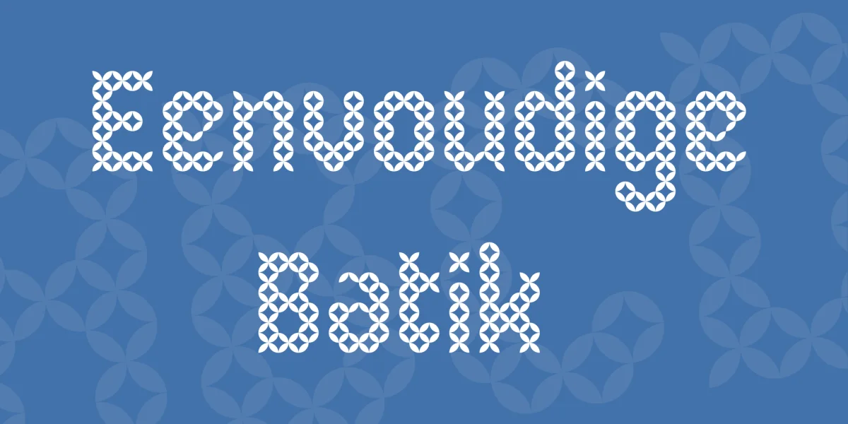 Eenvoudige Batik Font