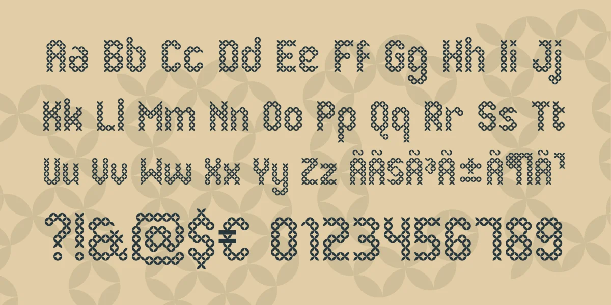 Eenvoudige Batik Font preview 3