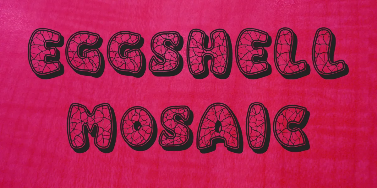Eggshell Mosaic Font preview 2