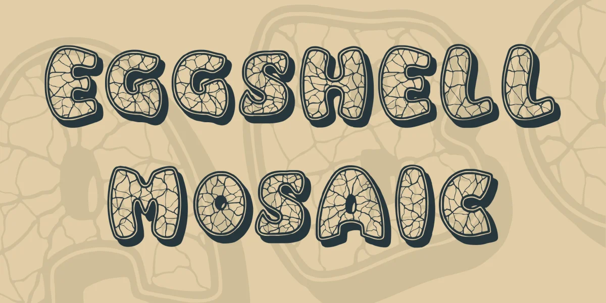 Eggshell Mosaic Font preview 3