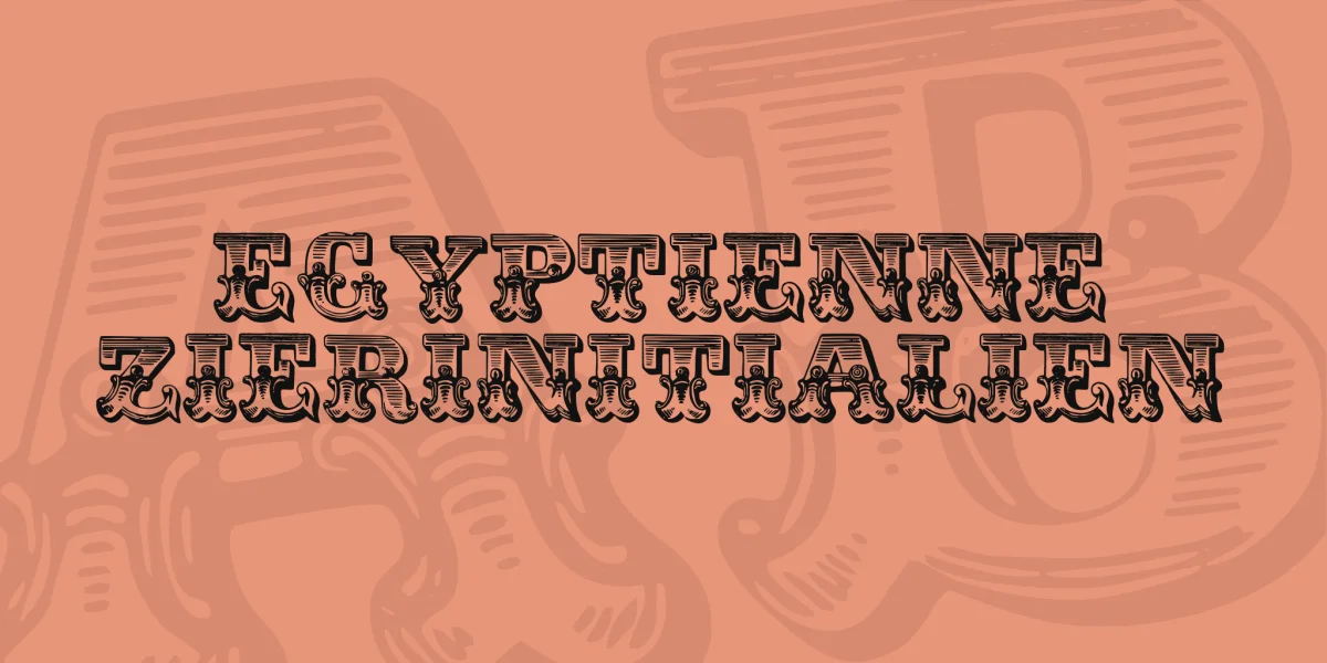 Egyptienne Zierinitialien Font