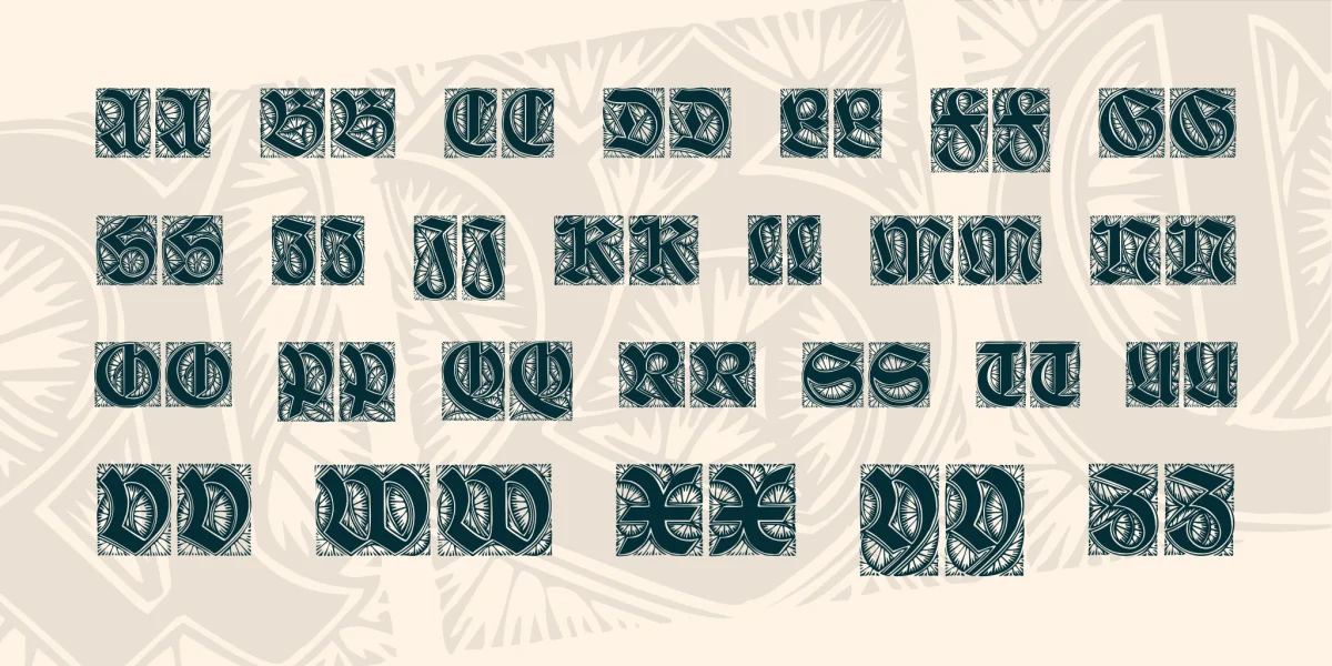Ehmcke-Schwabacher Initialen Font preview 2