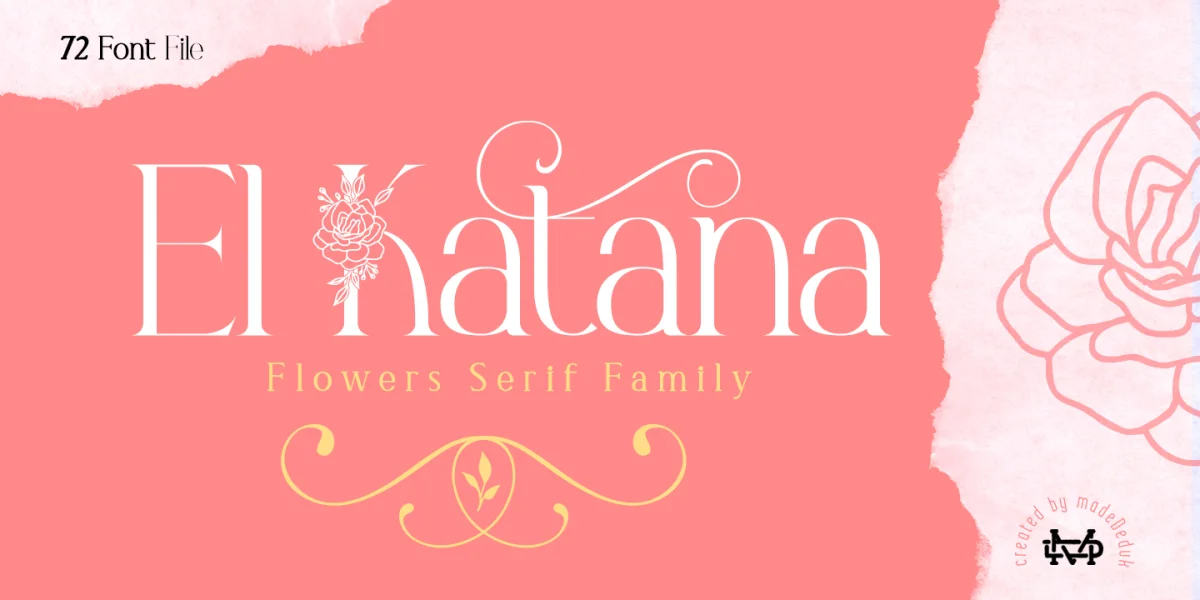 El Katana Alt Flo Medium DEMO Font