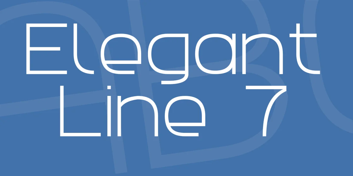 Elegant Line 7 Font